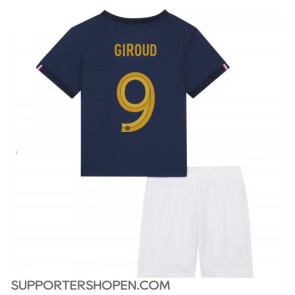 Frankrike Olivier Giroud #9 Hemmatröja Barn VM 2022 Kortärmad (+ korta byxor)